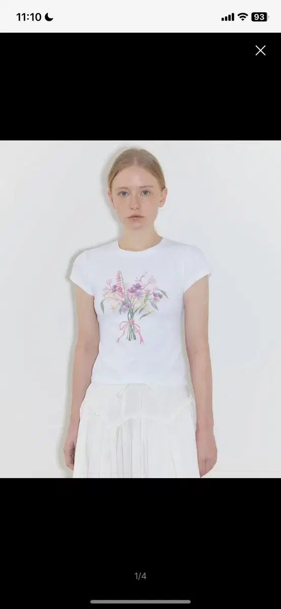 [NEW] シヌーン★Bouquet Cap Sleeve T-Shirt★スリーブ Tシャツ Sinoon】Bouquet Cap Sleeve T-Shirt/追跡付 (sinoon/Tシャツ