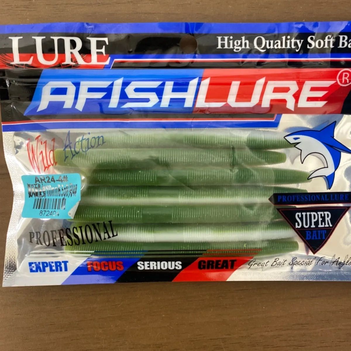 ワーム 4色セット センコー 4インチ 100㎜ 6.5g 1袋8本 ワームセット