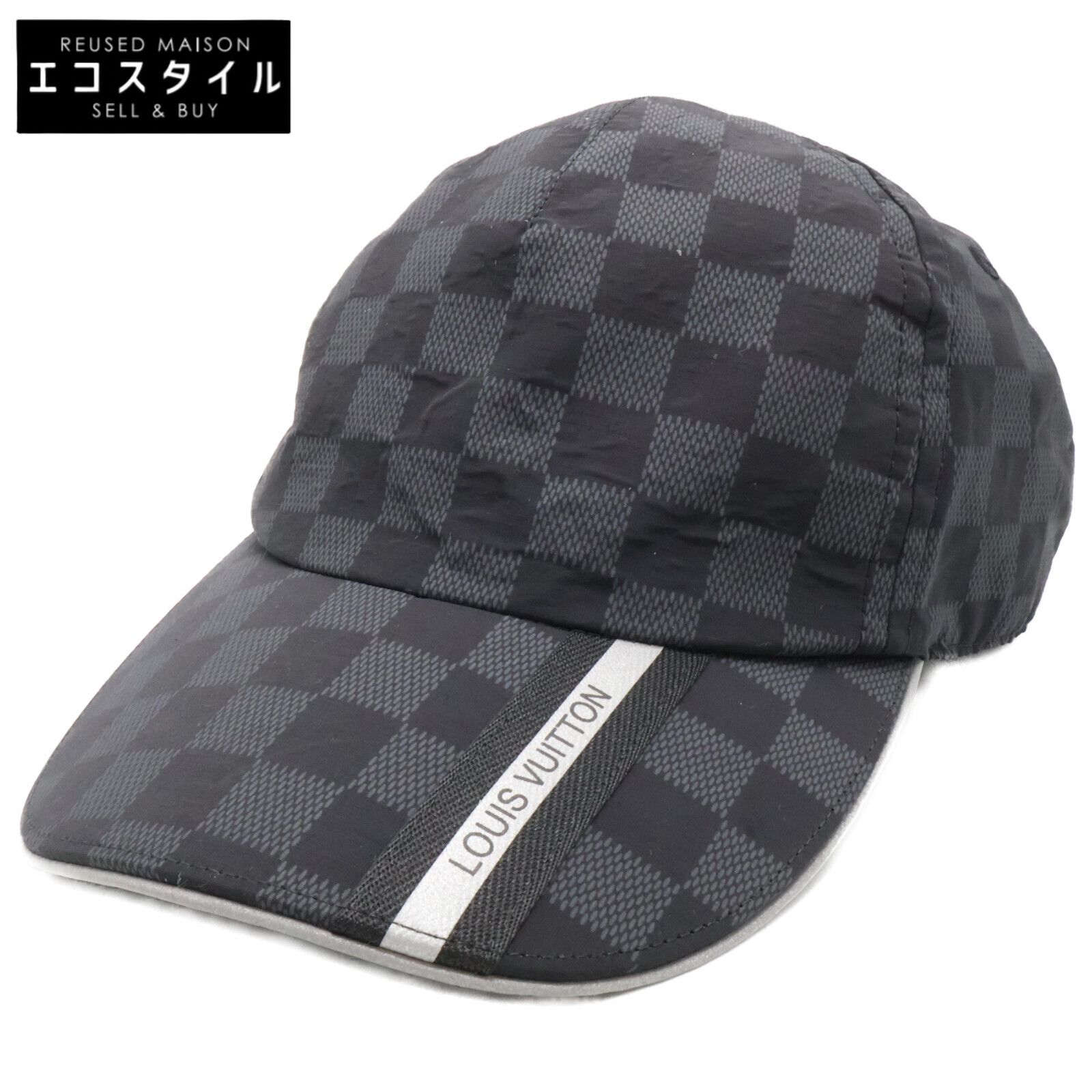 LOUIS VUITTON ルイヴィトン 【美品】M72509 カスク・ジム ダミエ・グラフィット キャップ