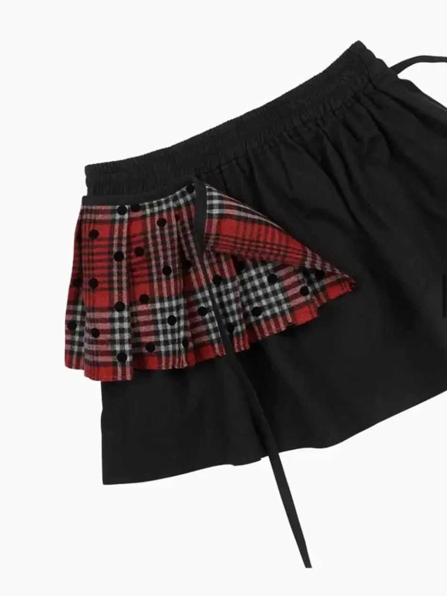 オヘシオ CHECK ツーウェイ レイヤード ミニ スカート