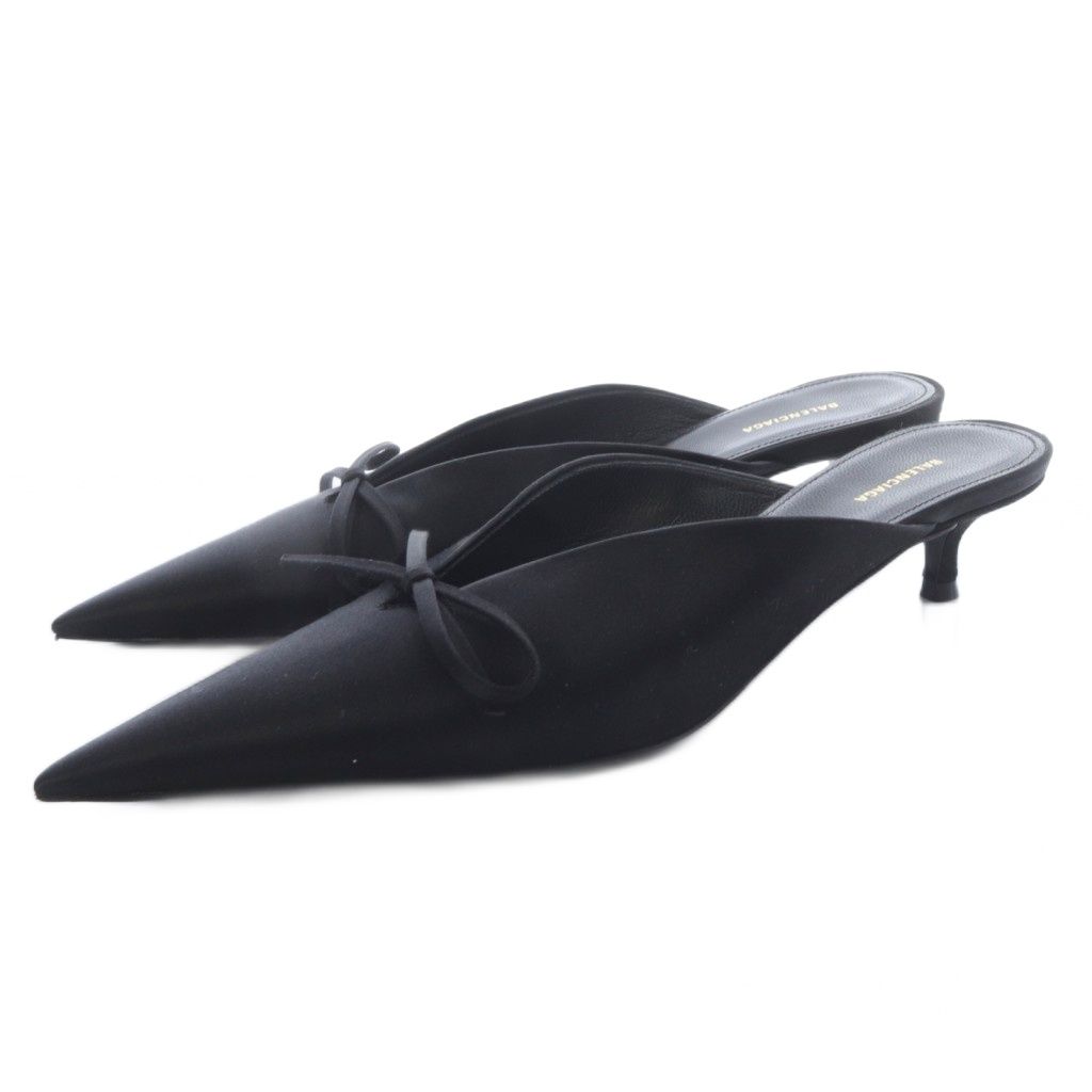 BALENCIAGA ブラック ポインテッドトゥ ミュール BALENCIAGA ポインテッドトゥミュール 36