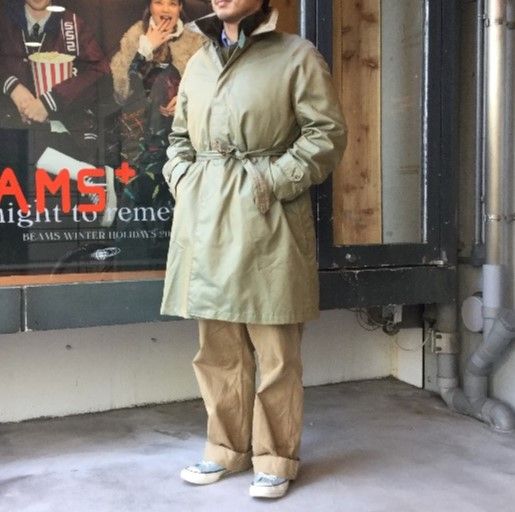 新品 Engineered Garments x BEAMS PLUS エンジニアードガーメンツ ビームスプラス 別注 アメリカ製 Balmacaan  Coat コットンギャバジン ステンカラーコート 11-19-1433-334 M BEIGE(玉虫色) - メルカリ