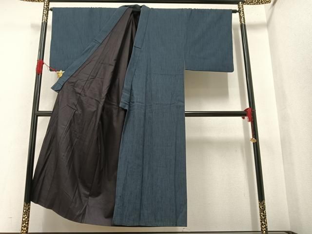 平和屋着物○男性 お召 色無地 樺茶色 正絹 逸品 AABB5102ph 平和屋着物 