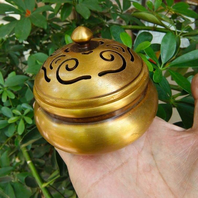銅器 如意三足香炉 香道具 工芸品 置物 銅器 香炉 三足薫香炉