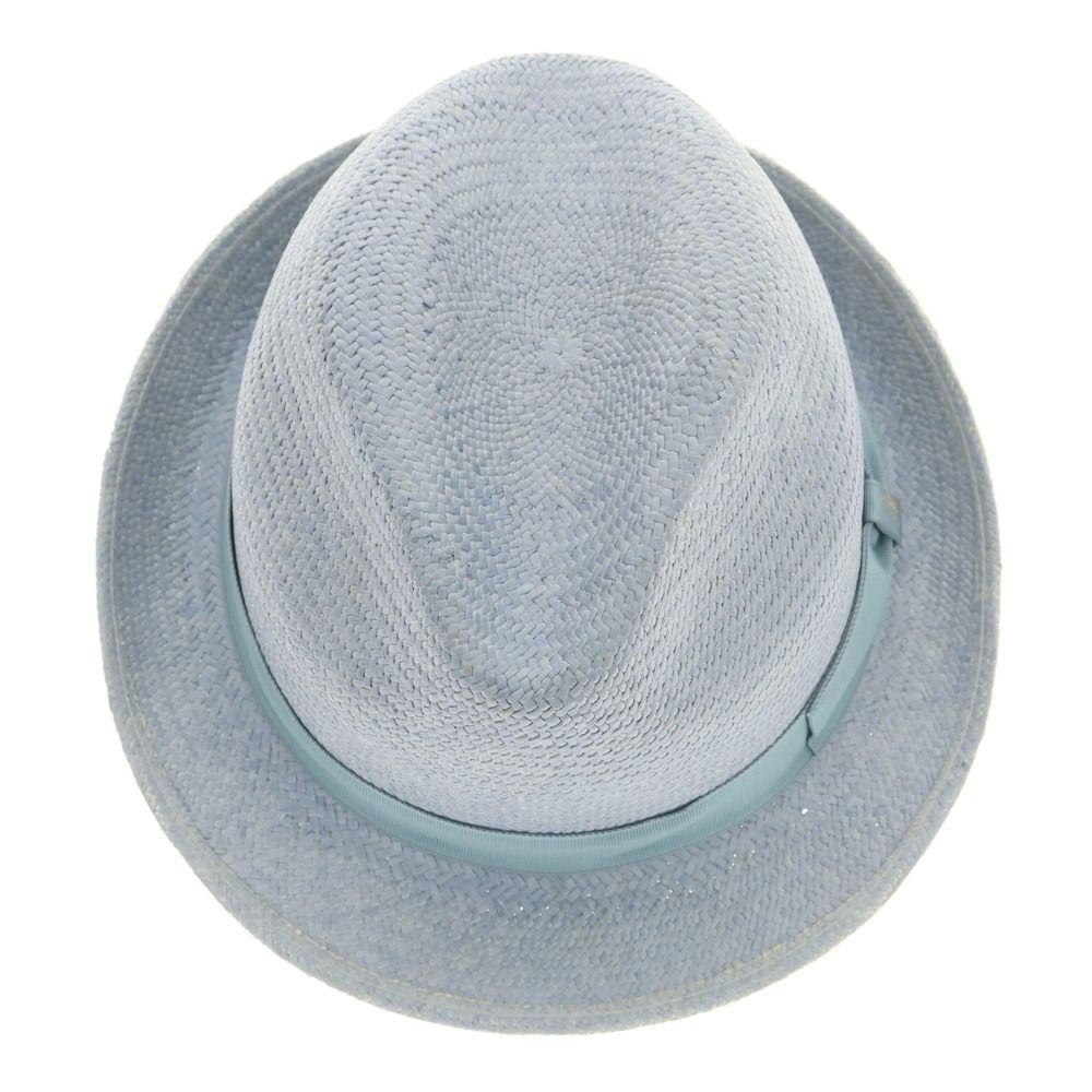 希少　BORSALINO　パナマハット イタリア製　ショートブリム パナマ キート スモールブリム ボーダーグログラン