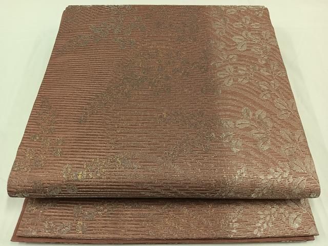 平和屋着物＊夏物 六通柄袋帯 薫風 舞葉文 金銀糸 正絹