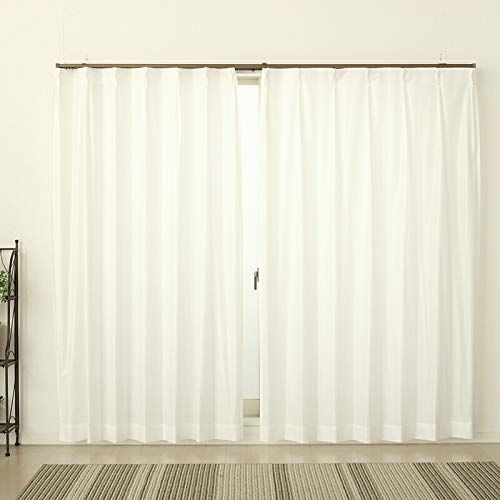 新品 レースカーテン ミラー 断熱 UVカット率78.4% 外から見えにくい 「チャーター」 4297ホワイト 幅200x丈198cm1枚入 200×198