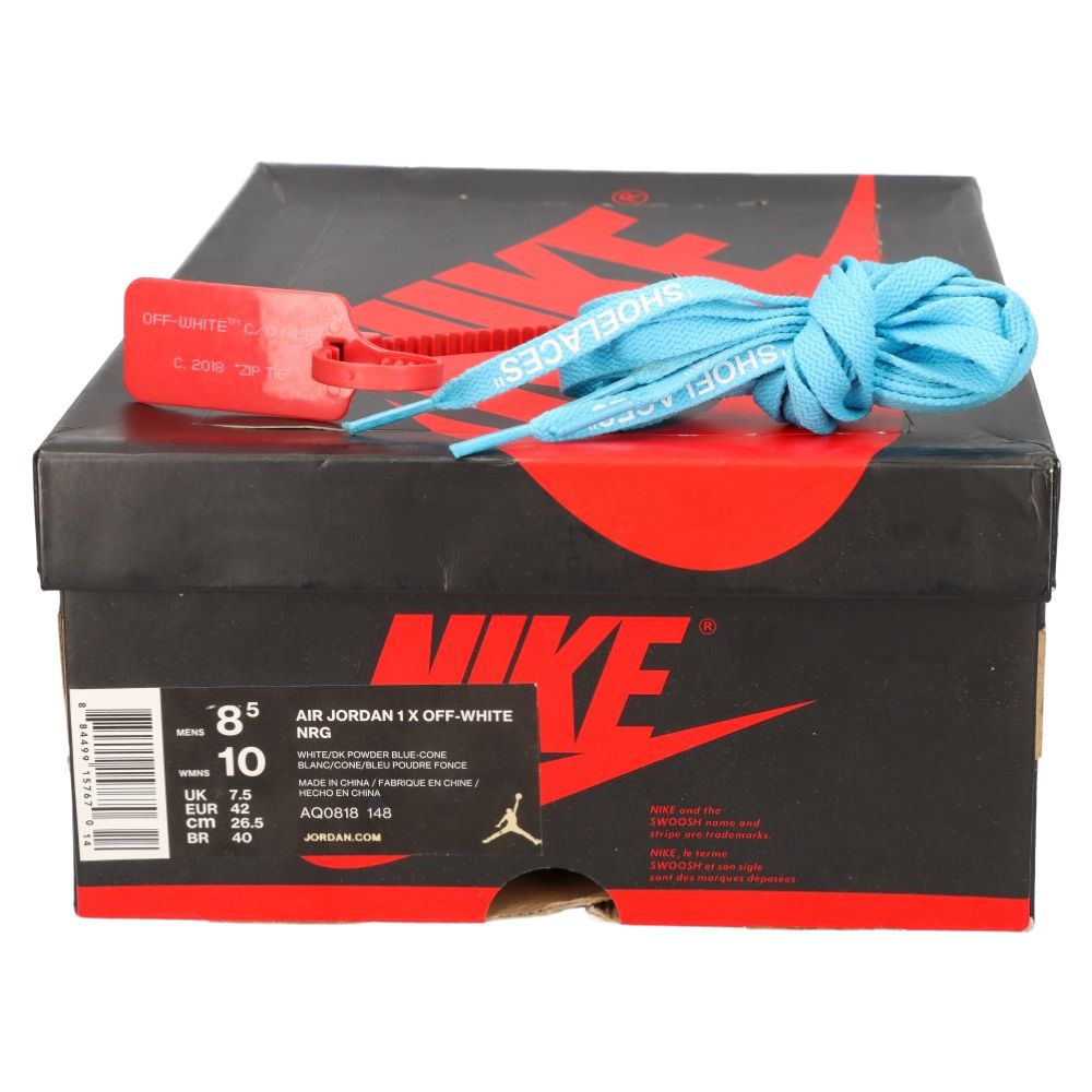 NIKE (ナイキ) ×OFF-WHITE AIR JORDAN 1 POWDER BLUE UNC オフホワイト