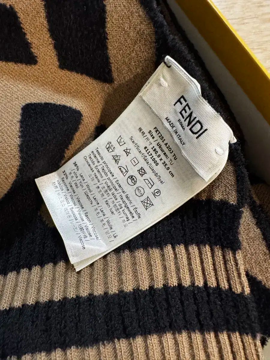 FENDI ロゴパターン ストール 188×36