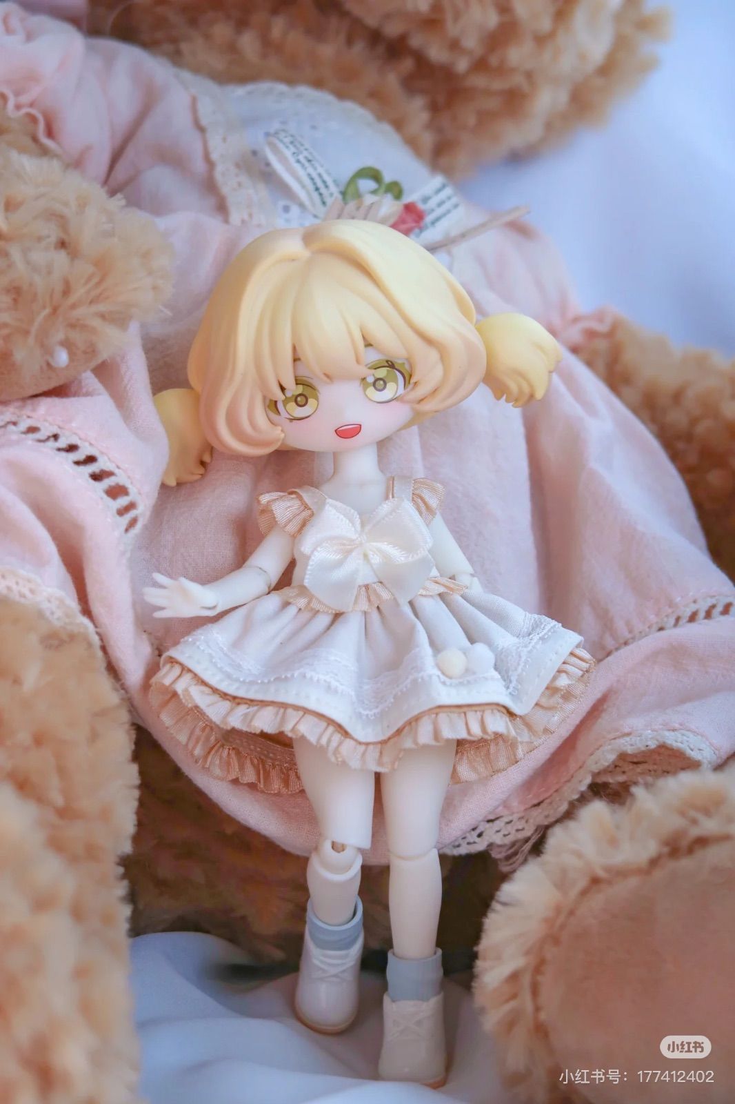 ｜シークレット UFdoll x 椋子木鱼 水果系列” Fruit Baby” フルーツベイビー” 1|12 BJD特殊体 Doll ドール 人形 人偶 置物 モデル 雪梨梨 高さ 15cm begie hair 1点