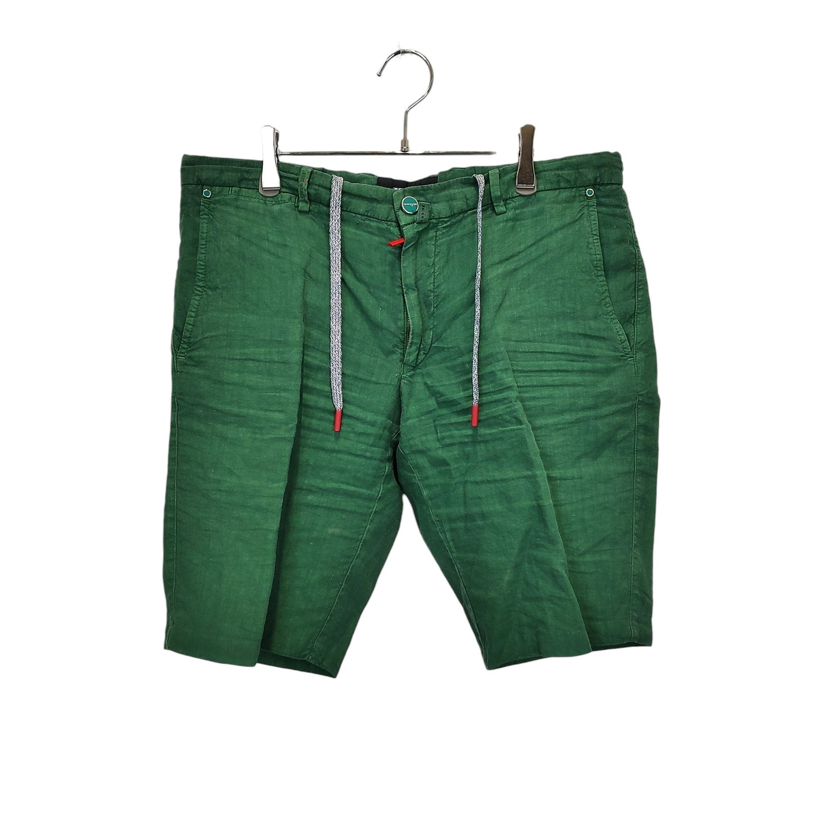 KITON リネン ハーフパンツ J07T39 35 グリーン