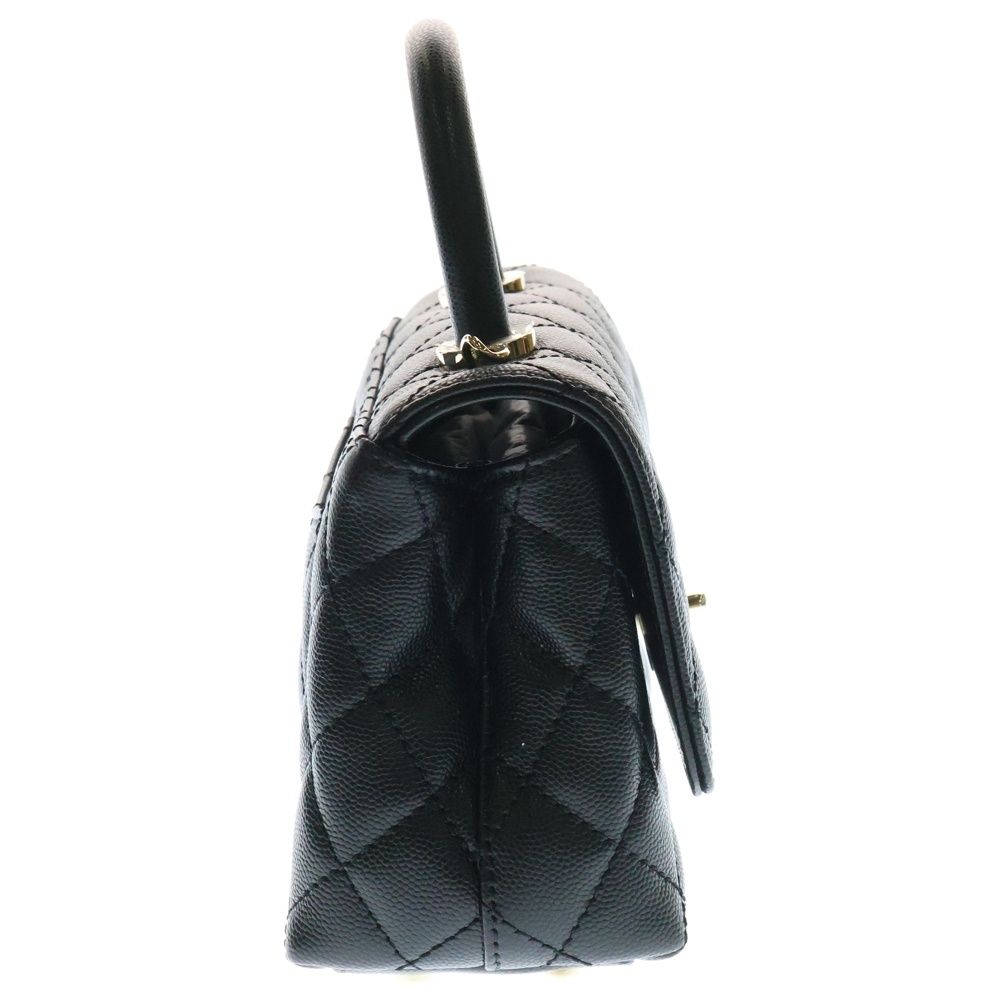 CHANEL シャネル　ココハンドルXXS 19 ブラック　黒　キャビアスキン シャネル ココハンドル19 XXS キャビアスキン 2WAYハンドバッグ