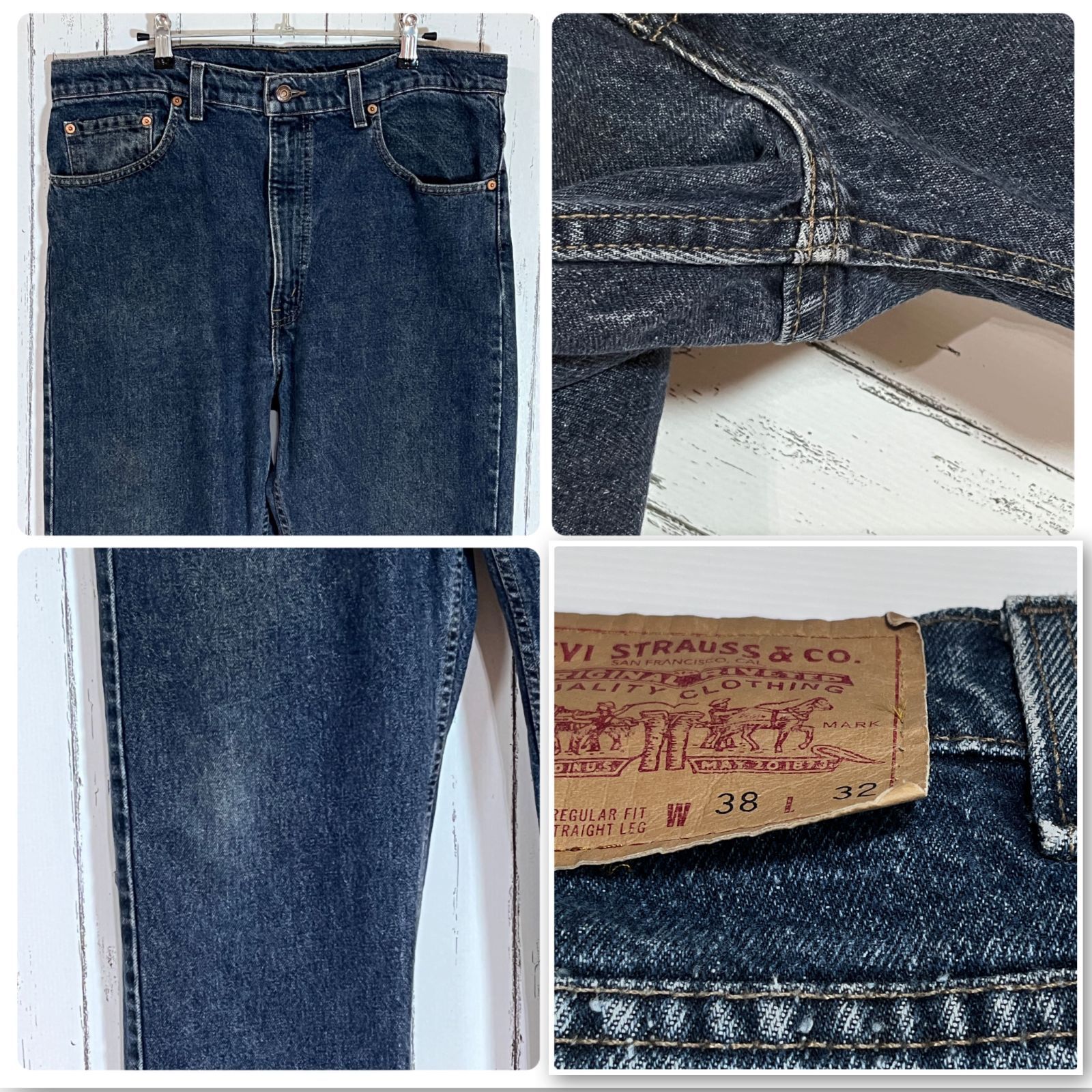 美品 90s USA製 リーバイス Levi's 505 W38 L32 デニムパンツ ジーンズ