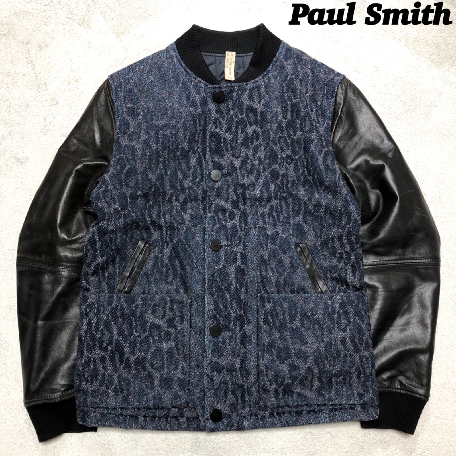 Paul Smith スタジャン バーシティジャケット 袖レザー 羊革 