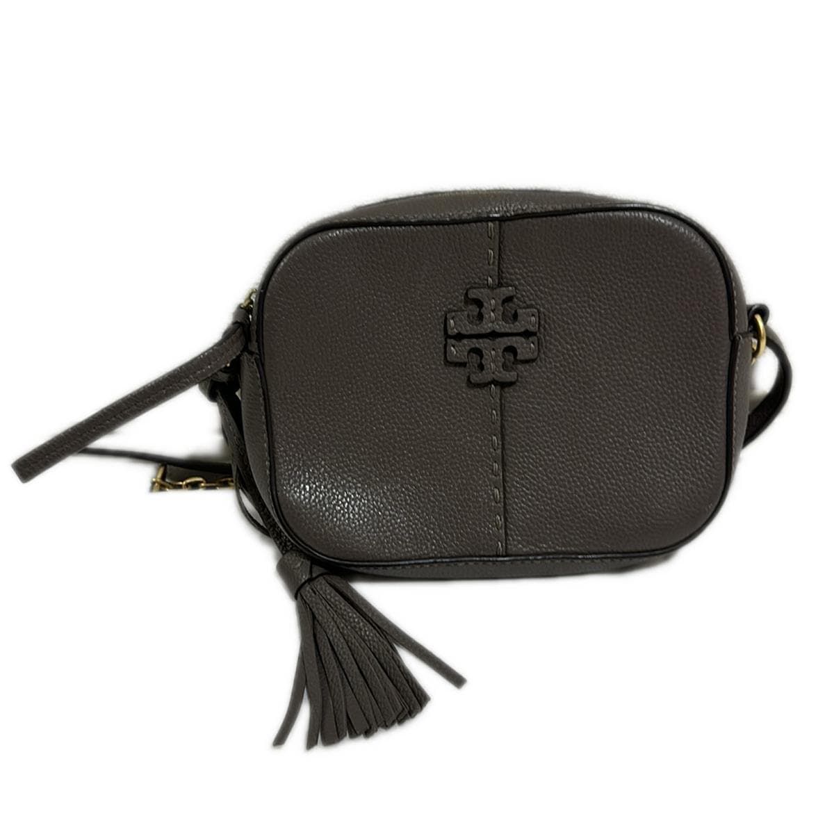TORY BURCH(トリーバーチ) ショルダーバッグ - グレーブラウン タッセル/ミニバッグ レザー - メルカリ