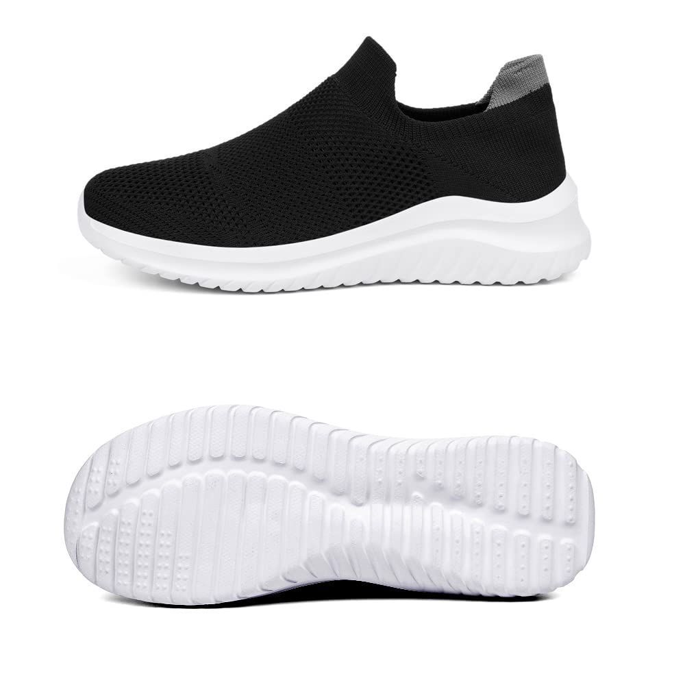 メンズ 紐なし ナースシューズ レディース エアクッション 通気性 白 スリッポン 黒 履きやすい 疲れにくい スニーカー 超軽量 美脚 ウォーキング JIAFO 男女兼用 婦人靴 作業靴22.5cm 27.5cm