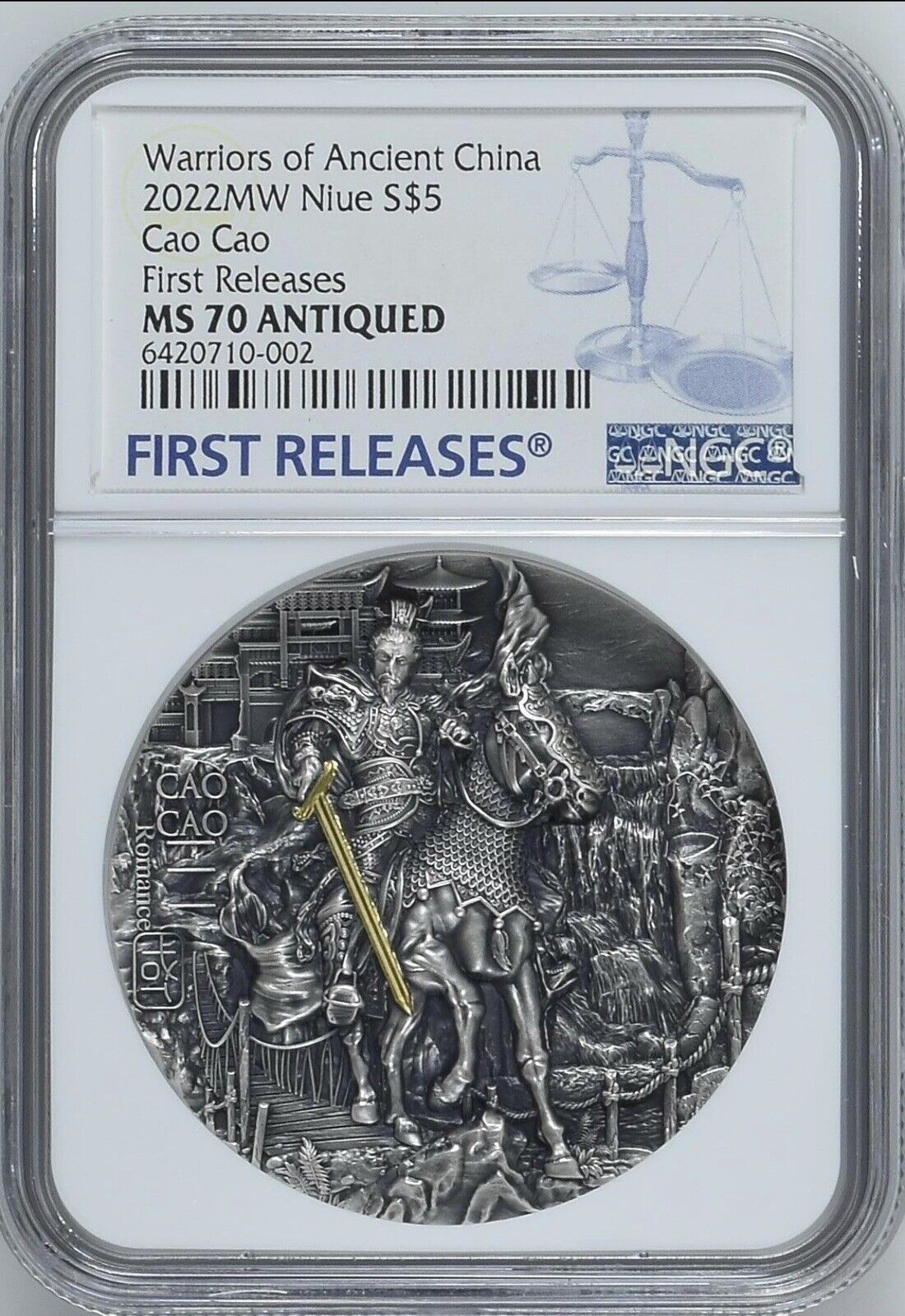 NGC MS70 FR 2025 Niue Romance Of The 3 Kingdoms CAO CAO 2Oz Silver Coin曹操