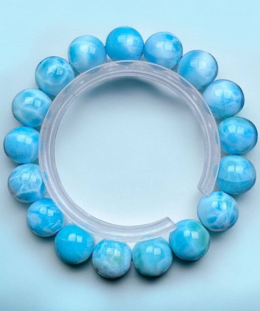 ラリマー[vbu7522]愛と平和 癒やし12.5mmドミニカ共和国産 式神封入  