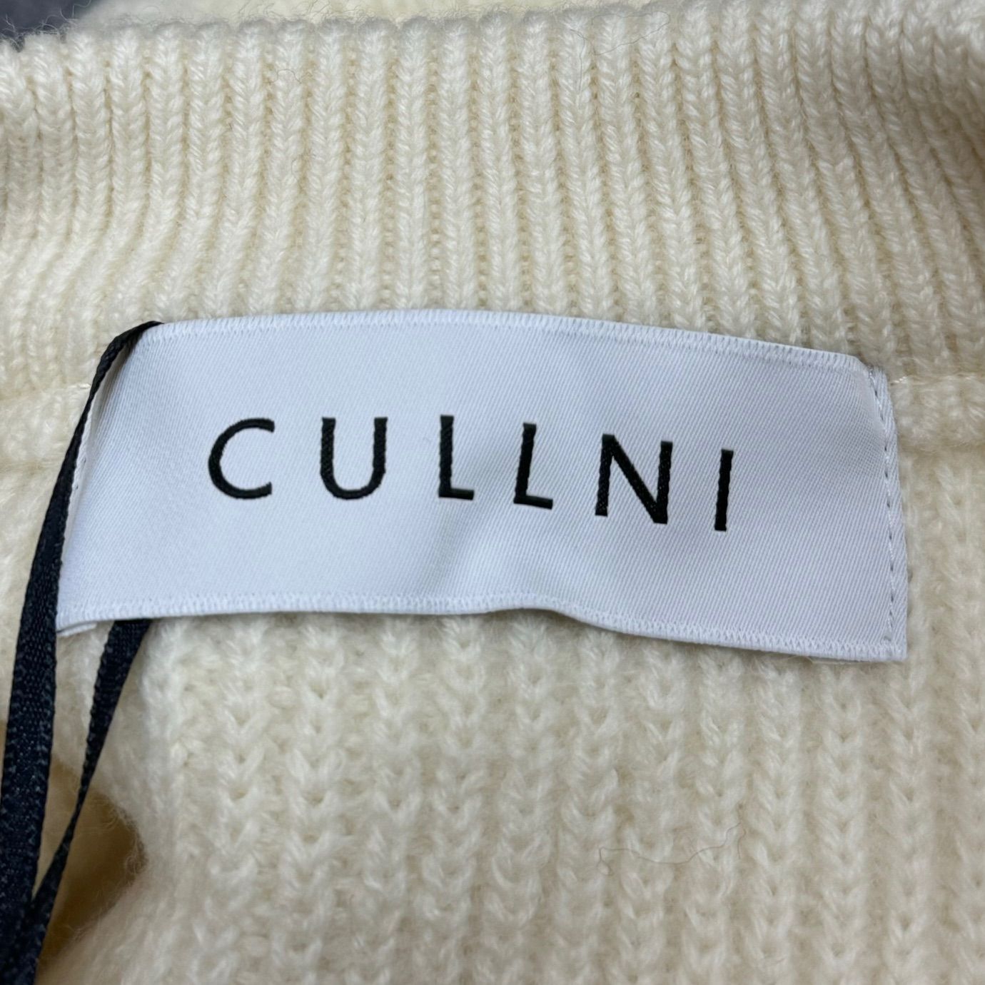 新品 定価41800円 CULLNI Fringe Sleeve&Hem Knit フリンジ スリーブ 