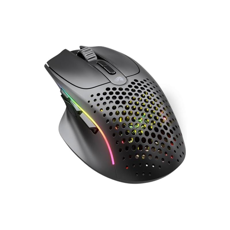 Glorious MODEL I 2 Wireless 超軽量75g 大容量バッテリー搭載 RGB 2.4Gワイヤレス Bluetooth接続対応 エルゴノミック ゲーミングマウス マットブラック GLO-MS-IWV2-MB MS669