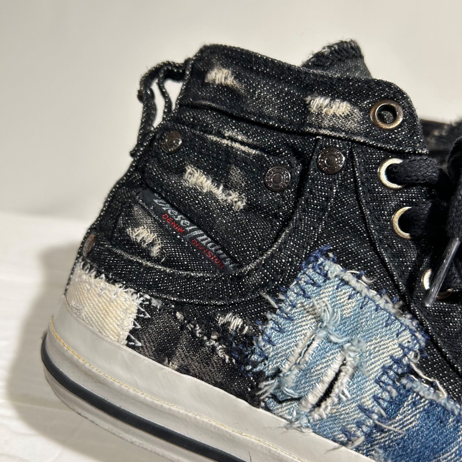 DIESEL ディーゼル ハイカットスニーカー デニム パッチワーク