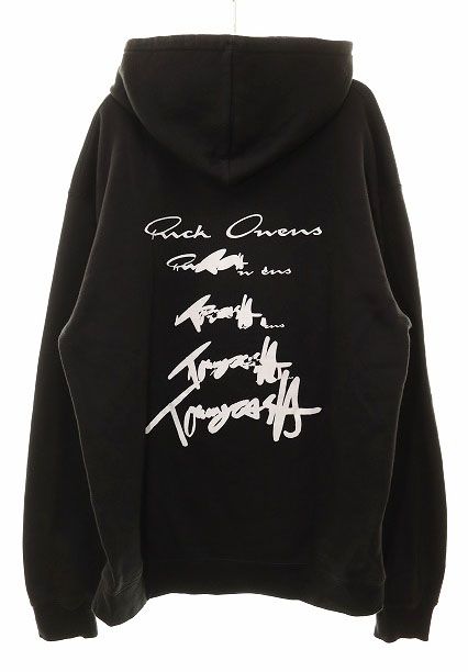 RICK OWENS × TOMMY CASH HOODIE BLACK リック オウエンス トミー キャッシュ フーディ ロゴ パーカー ブラック ブランド古着ベクトル AA 250925