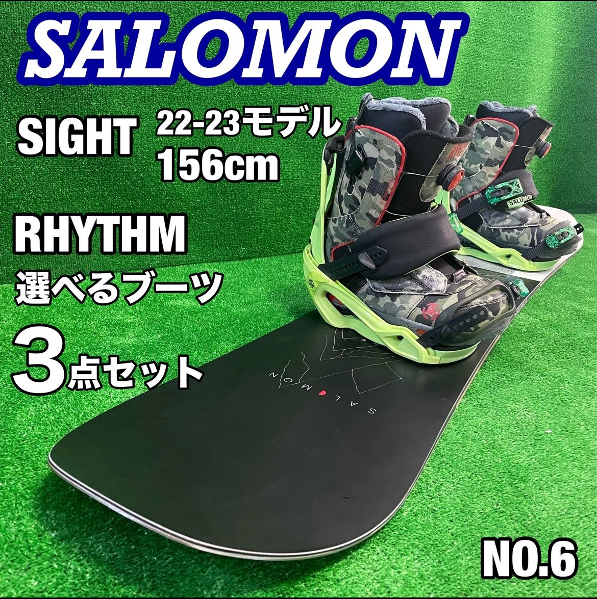 美品 SALOMON SIGHT 22-23 156 スノーボード 3点セット - メルカリ