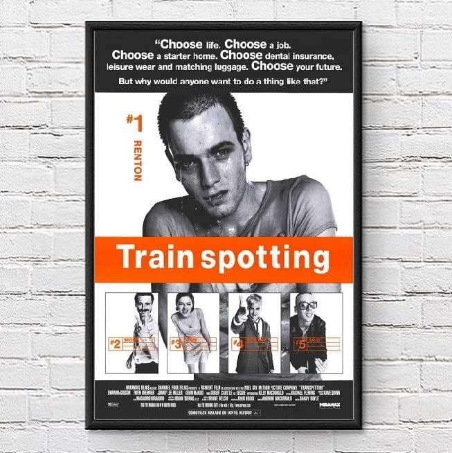 フレーム付-黒-】 映画ポスター トレインスポッティング Trainspotting