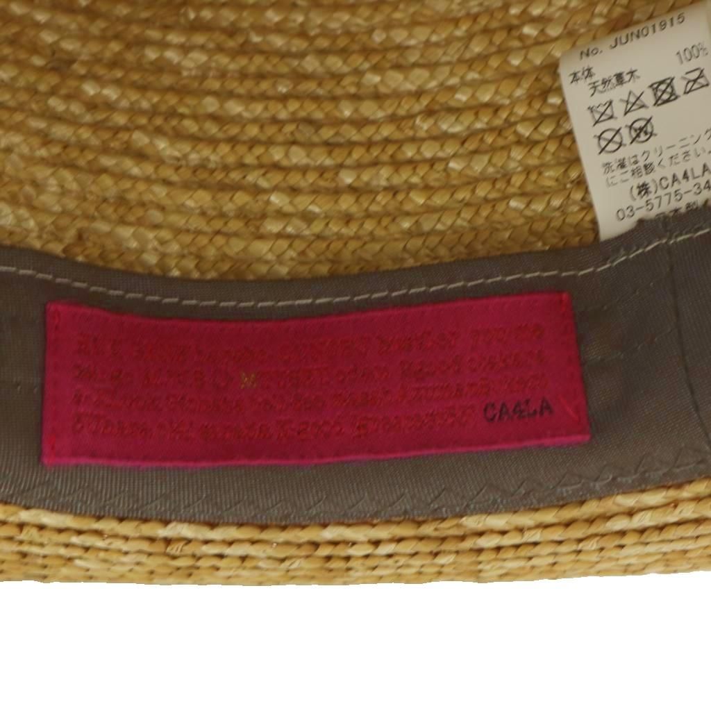 CA4LA カンカン帽　OLD NEW 2 麦わら帽子　ベージュ　M CA4LA カンカン帽 OLD NEW 2 麦わら帽子 ベージュ M 帽子
