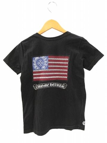 超人気の雑貨店 キッズ クロムハーツ Tシャツ USA製 バックプリント 星条旗 トップス