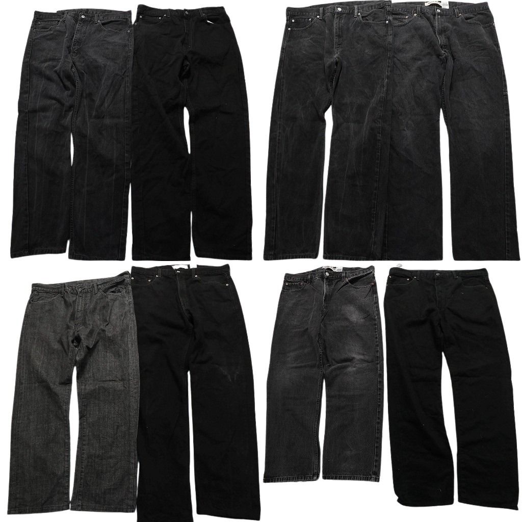 古着卸 リーバイス 505 デニム ブラックデニム パンツ 8枚セット メンズ 38 アメカジ ストレート 古着 NA7110