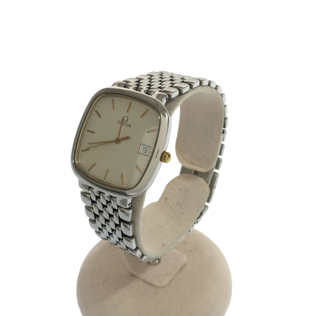 腕時計 稼働 オメガ OMEGA デビル DE VILLE 396.1017 クォーツ デイト