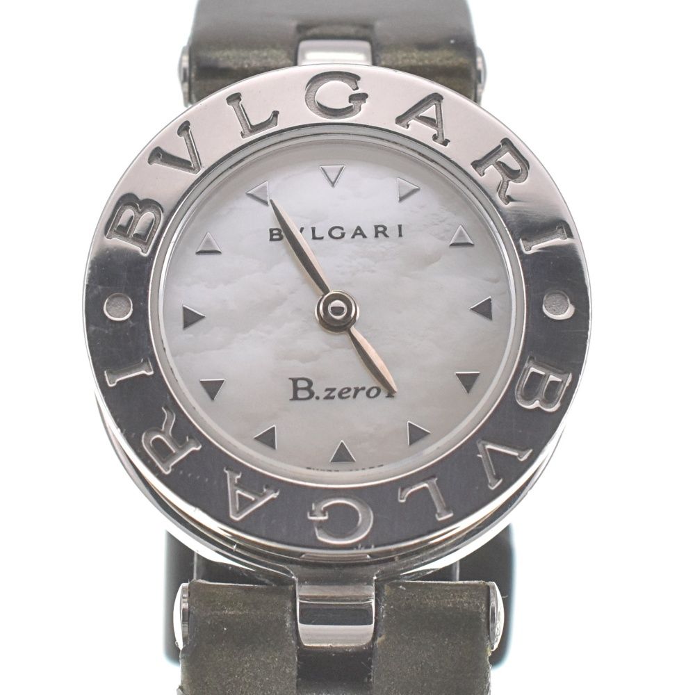 ベルト ブルガリ BVLGARI BZ22S B.zero1 SS|レザー ホワイトシェル文字盤 クォーツ レディース 箱 保証書付き L 140017