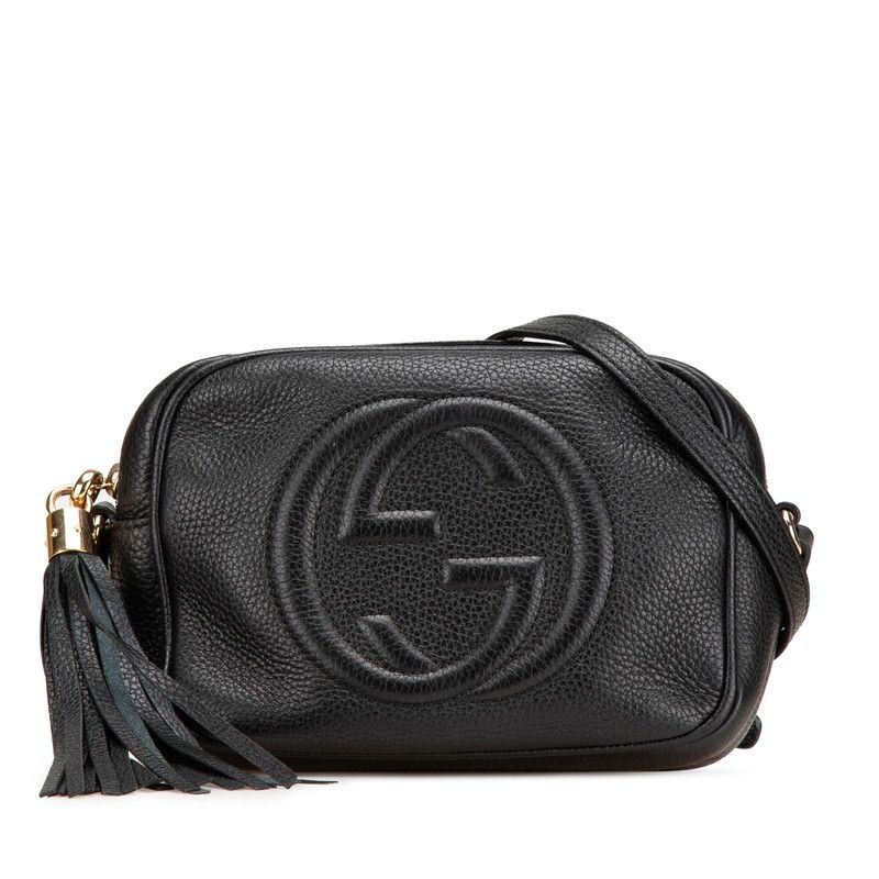 グッチ ソーホー スモール ディスコバッグ 308364 ブラック レザー レディース GUCCI 1-0208406