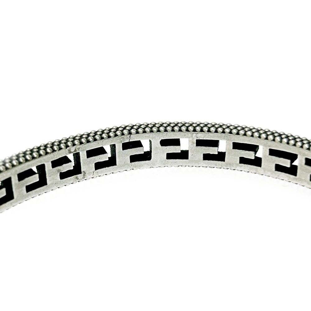 中古】GUCCI グッチ シルバー スクエアG アラベスク バングル 19.6g