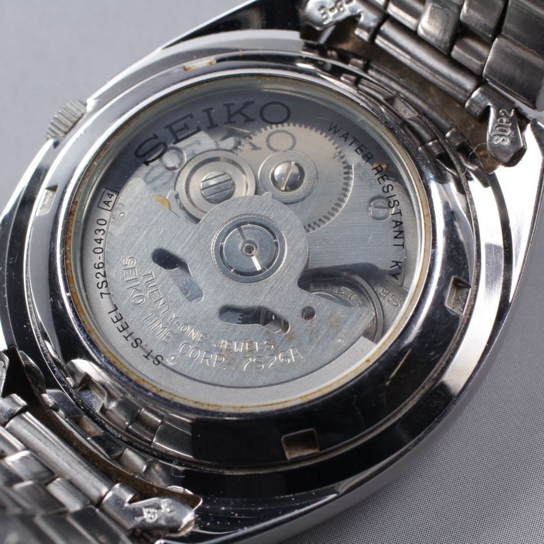セイコー ピンク メンズ 腕時計 自動巻 7s26-0430 希少SEIKO 5