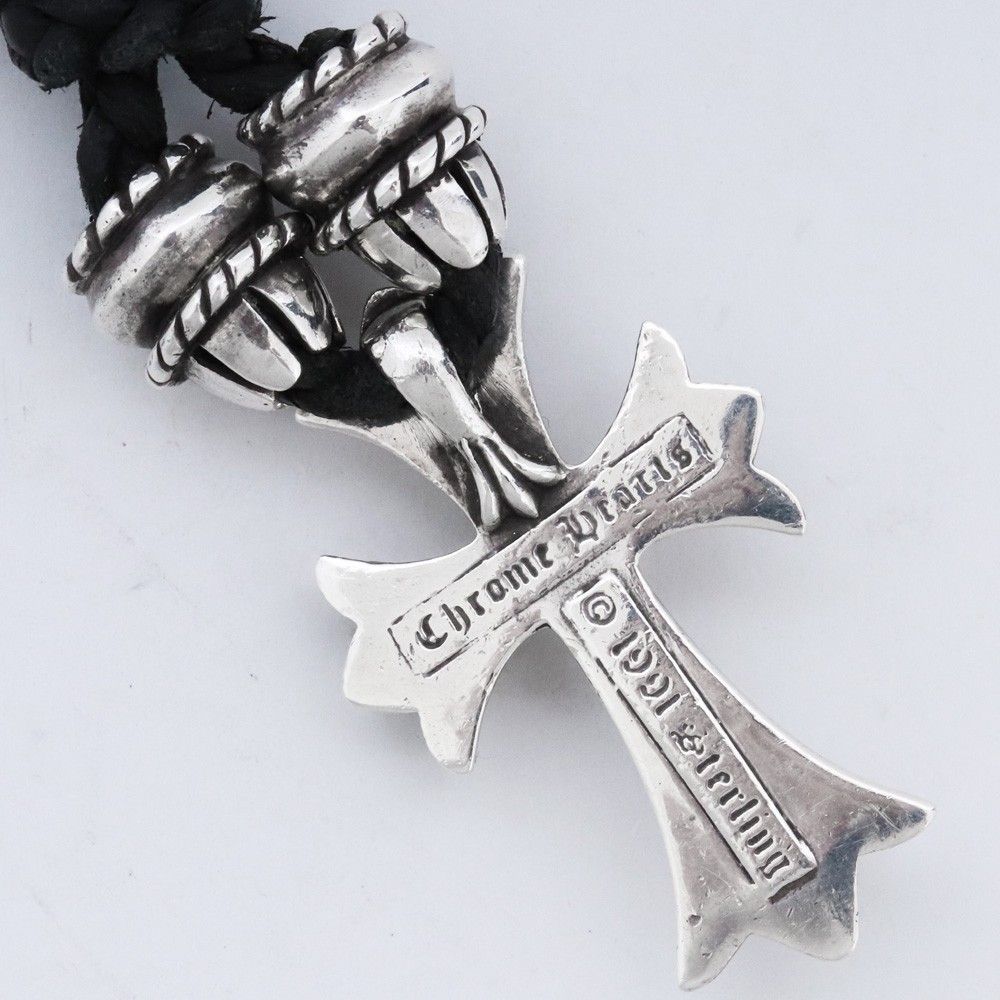 Chrome Hearts クロスペンダントスモール&レザーブレイド CHROME