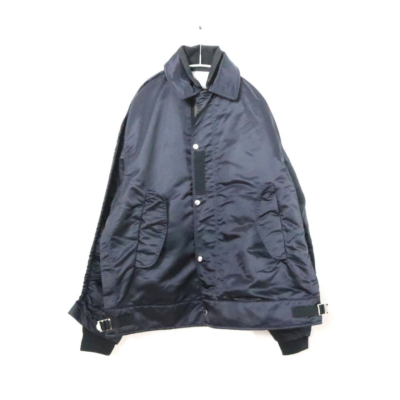 sacai ブルゾン サカイ ブルゾン ジップアップ ブラック Nylon twill mix