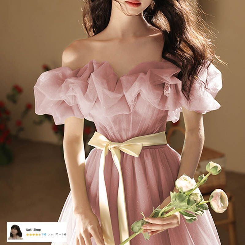 カラードレス カクテルドレス ロング丈 パーティードレス バイオリン