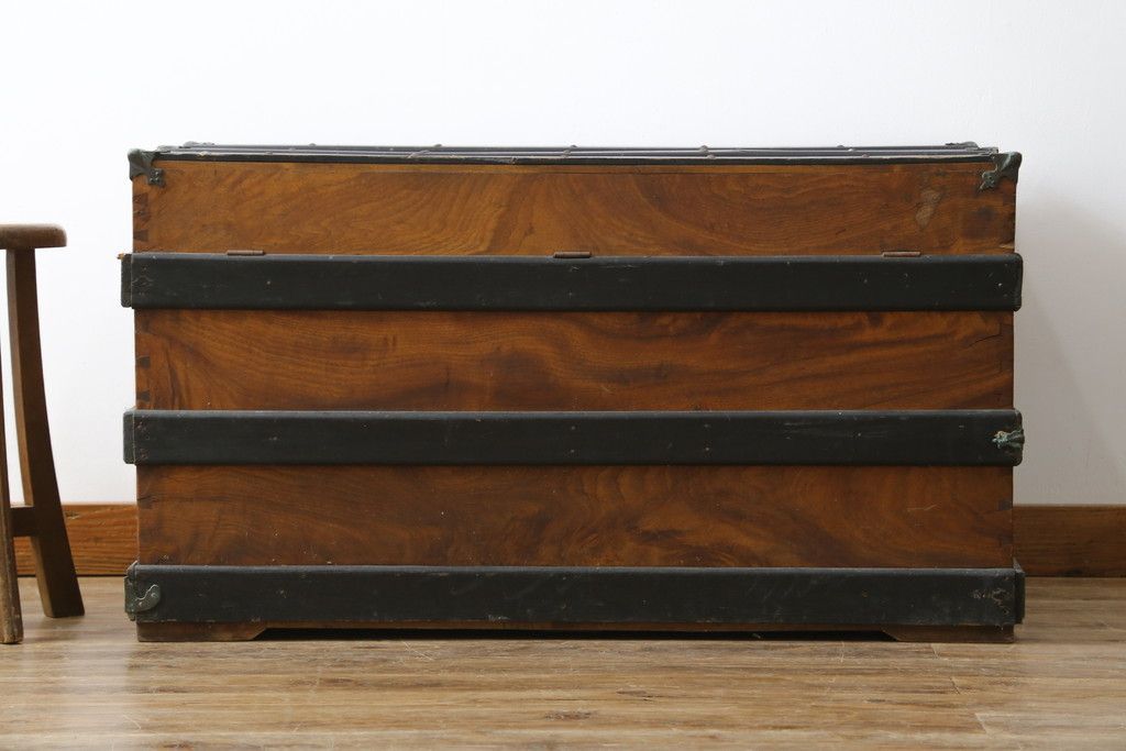 ☆事前問合せ必須☆ 船トランク 和製アンティーク 楠の木 クスノキ材