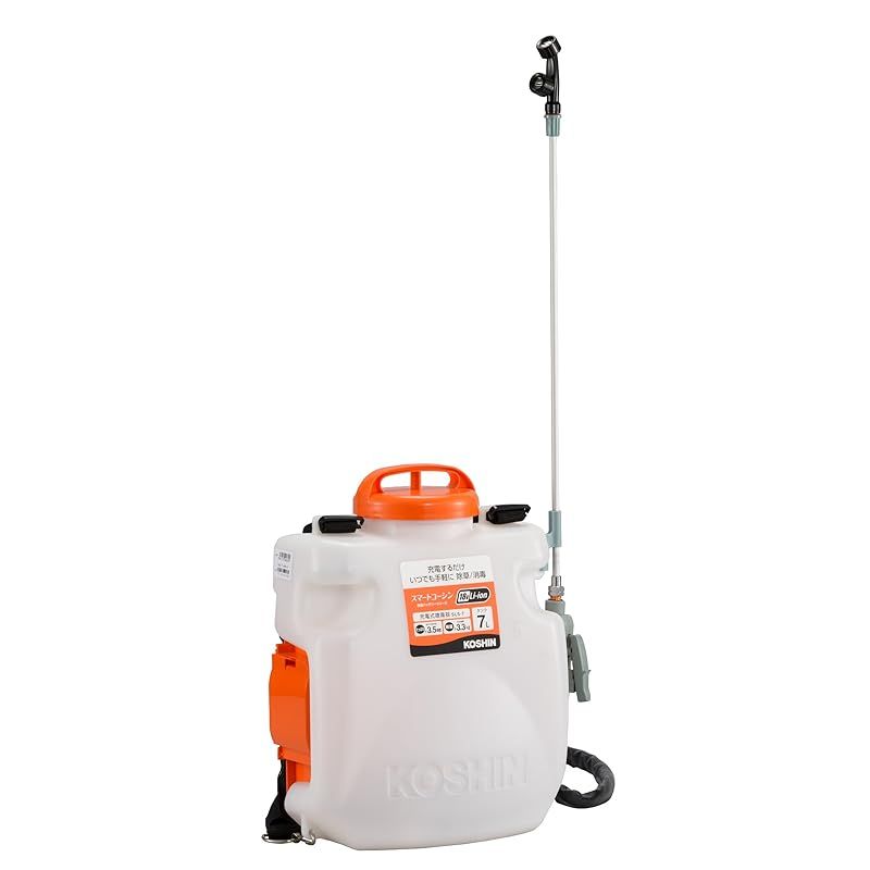 工進 KOSHIN 18V 2.0Ah 充電式 噴霧器 タンク 7L SLS-7N ダイヤフラム ポンプ 背負い 消毒 防除 除草 手元 スイッチ 静音 簡単 バッテリー 充電器 別売 0
