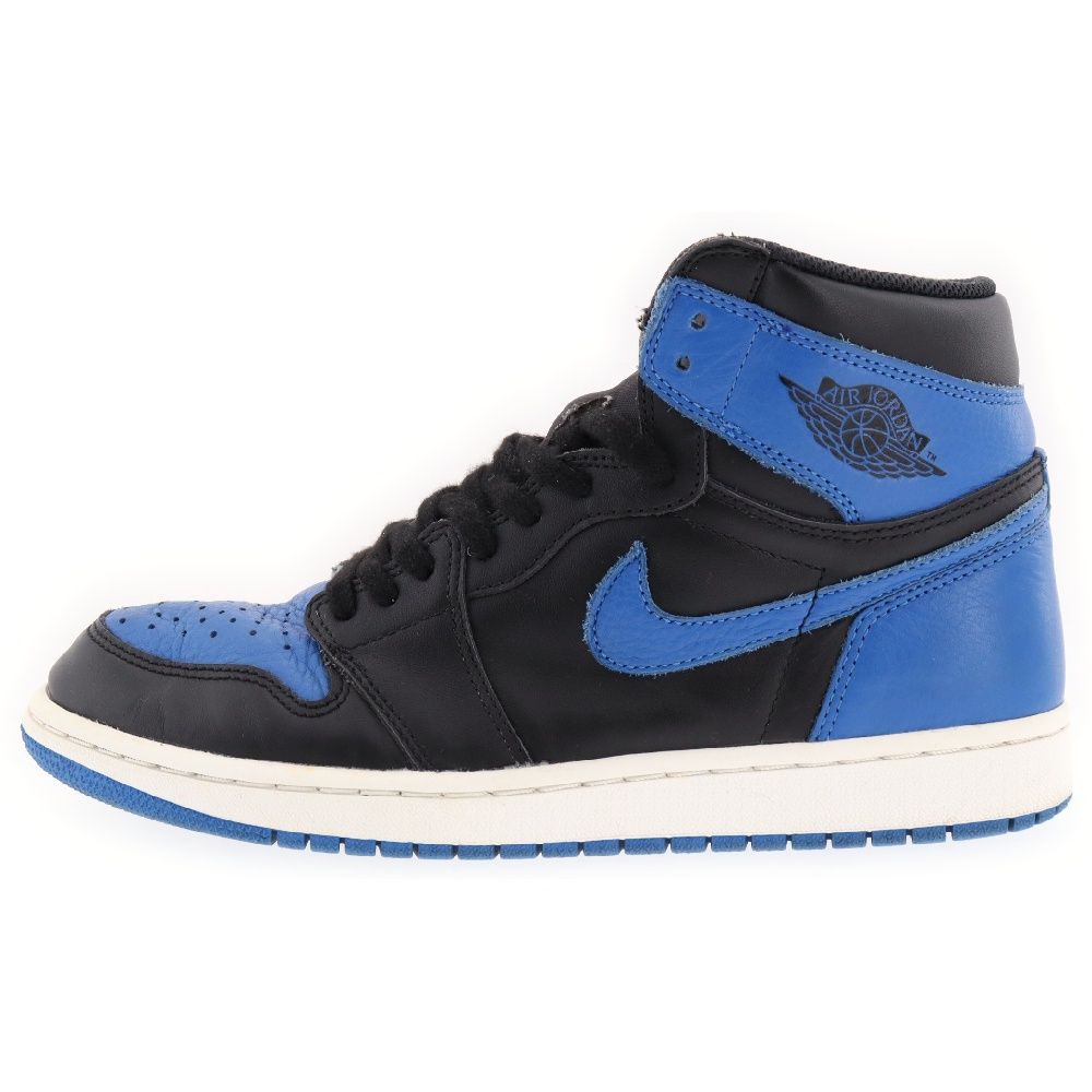 NIKE (ナイキ) AIR JORDAN 1 RETRO HIGH OG ROYAL エア ジョーダン 1 ハイ ロイヤル 2017 ハイカットスニーカーブラック/ブルー US8.5/26.5cm 555088-007