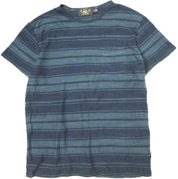 RRL ダブルアールエル インディゴストライプポケットTシャツ