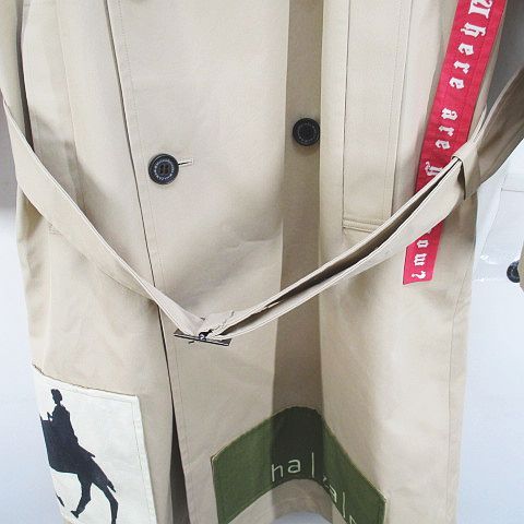 ハザマ ha|za|ma hazama ストア 祈跡的軌跡のトレンチコート ベージュ