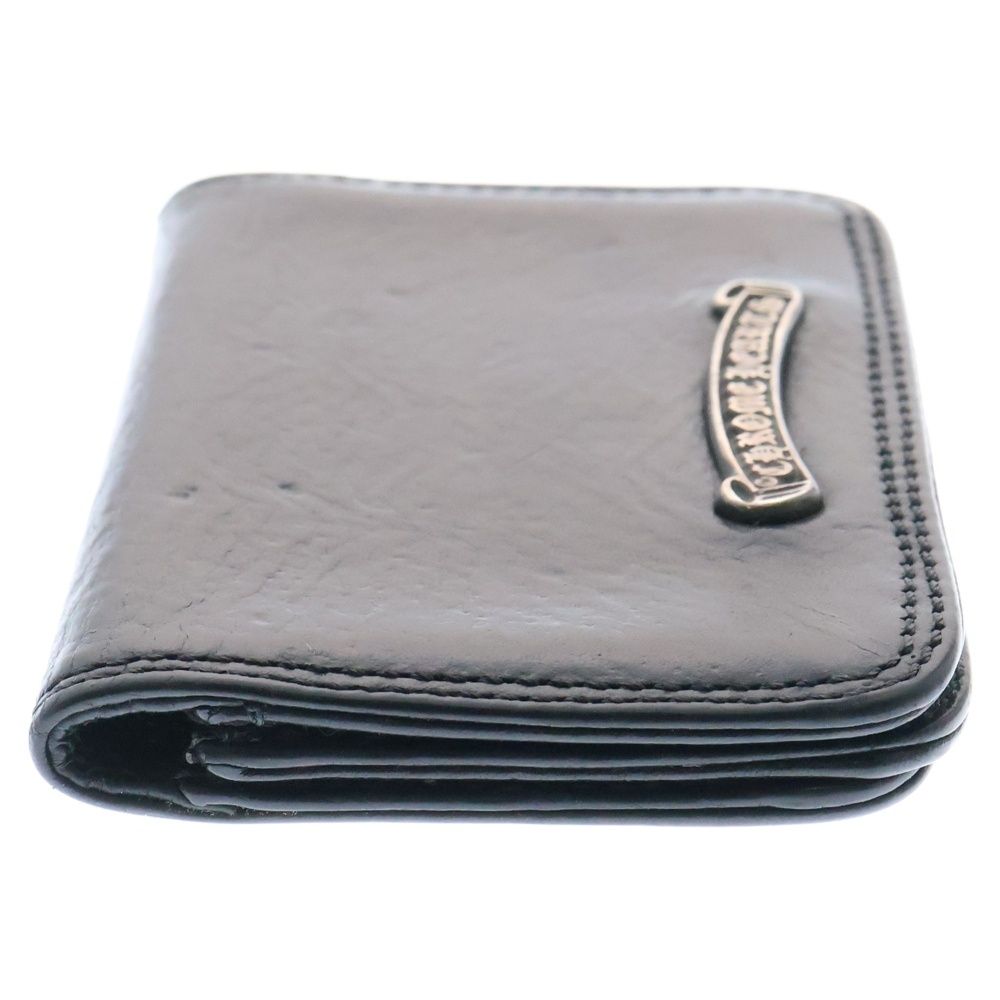CHROME HEARTS (クロムハーツ) CARD CASE スクロールラベル レザー  