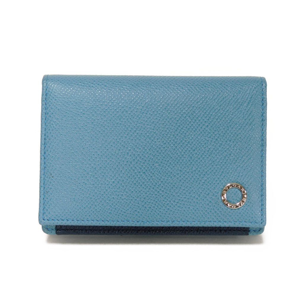 極美品　BVLGARI ブルガリ.マン　ネイビー カードホルダー　RFID搭載 極美品 BVLGARI ブルガリ.マン ネイビー カードホルダー RFID
