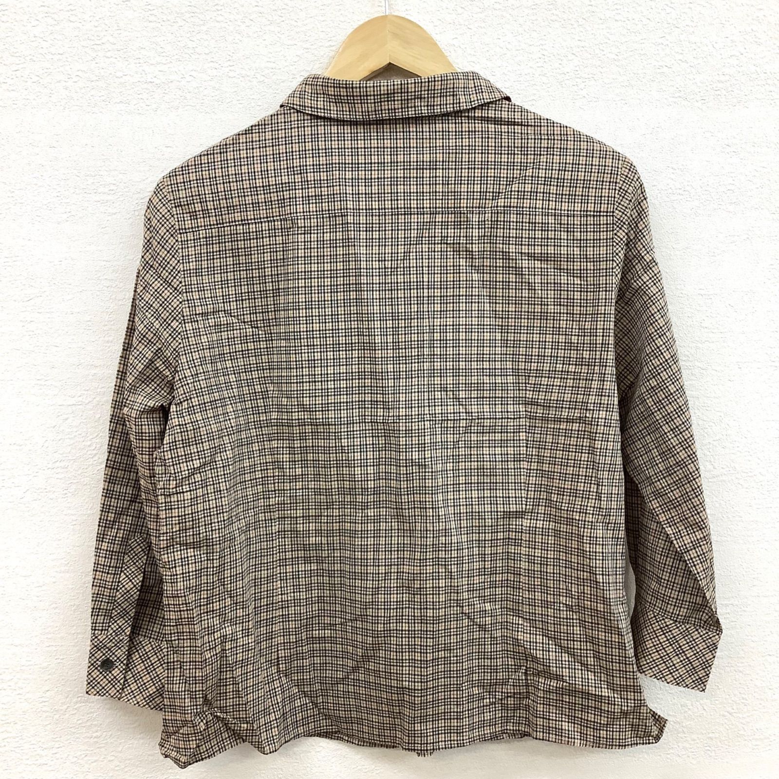 【新品】DAKS ダックス タグ付き シャツ　カットソー　チェック　ブラウン ✨美品✨DAKS ダックス 七分丈 ブラウス シャツ ブラウン