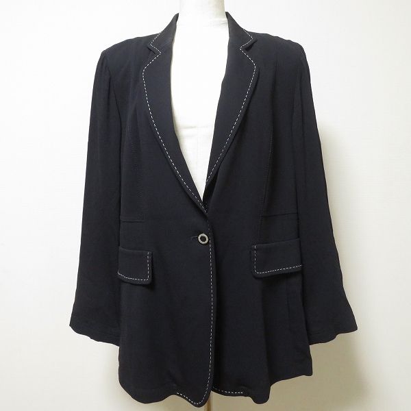 anc インポートロッサ import Rossa ジャケット 46 紺 ステッチ 大きい