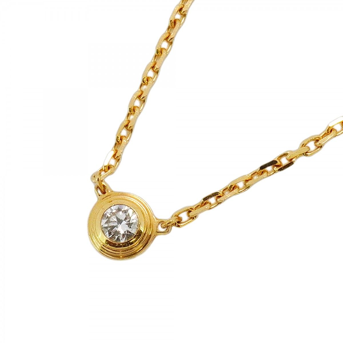 5jeb0283】カルティエ ネックレス ダムール XS/1PD K18YG イエロー  