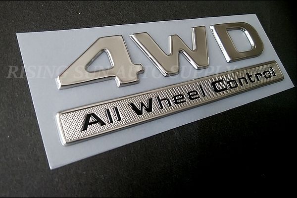 三菱 純正 エンブレム 【 4WD All Wheel Control 】軟質樹脂製 ｸﾘｯｸ
